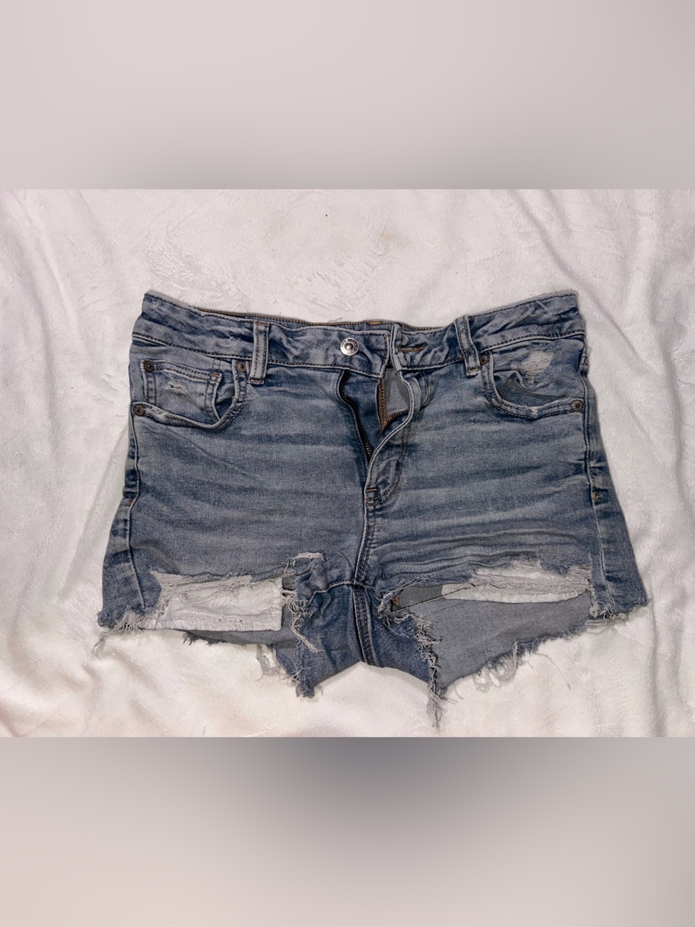 American Eagle Outfitters Distressed Denim Shorts - Blue